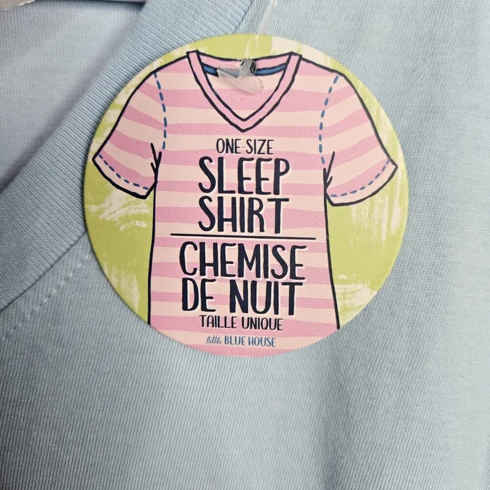 Little Blue House Women's Graphic Short Sleeve Sleepshirt One Size NEW - Picture 8 of 9